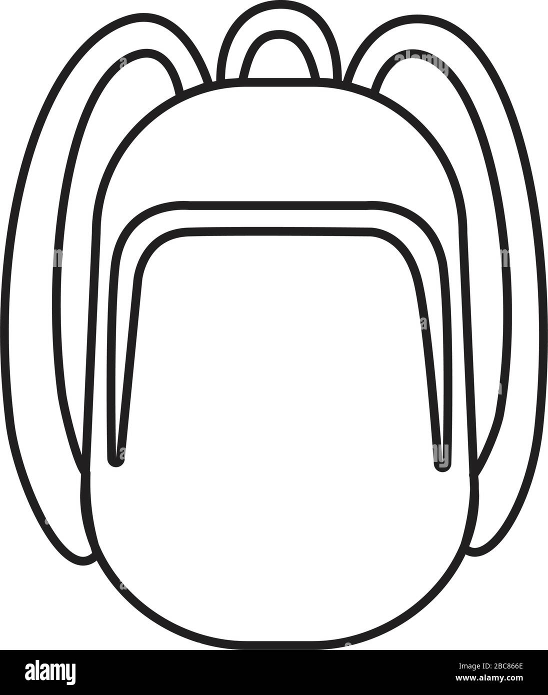 Backpack icon stroke symbol design vector illustration Stock Vector