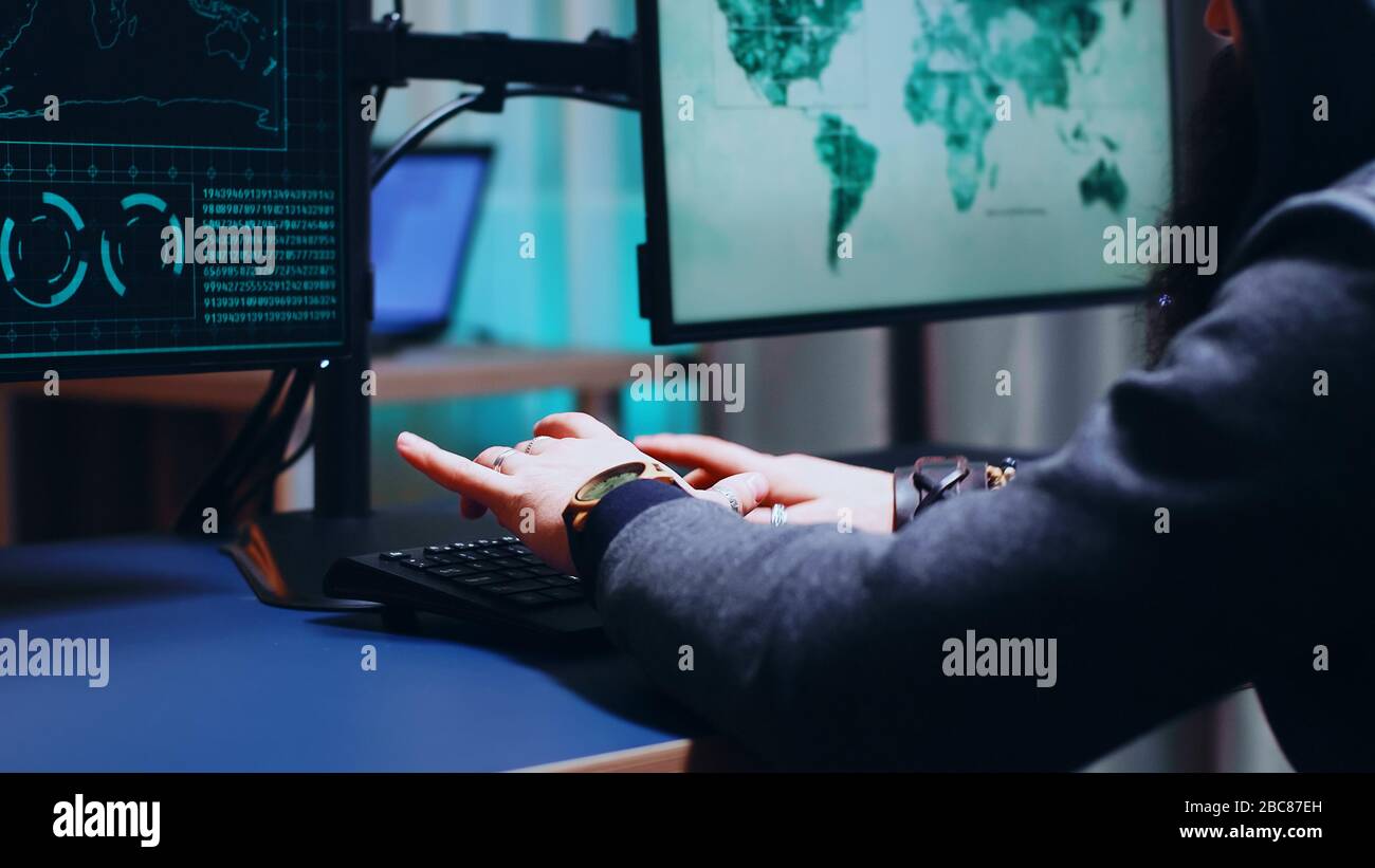 Working computer hacking writing hi-res stock photography and images ...
