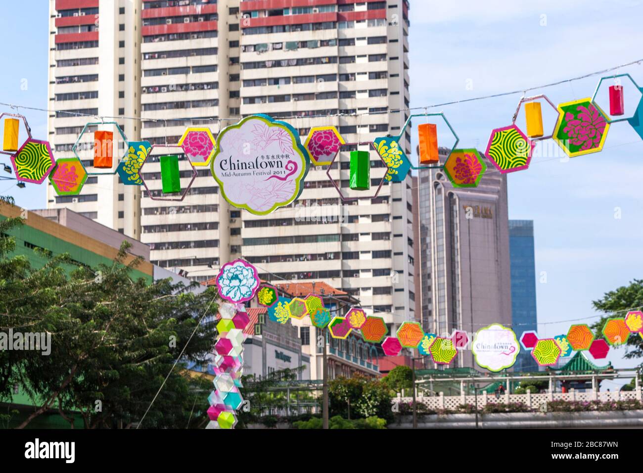 Mid Autumn Festival, New Bridge Rd, Chinatown, Singapore Stock Photo
