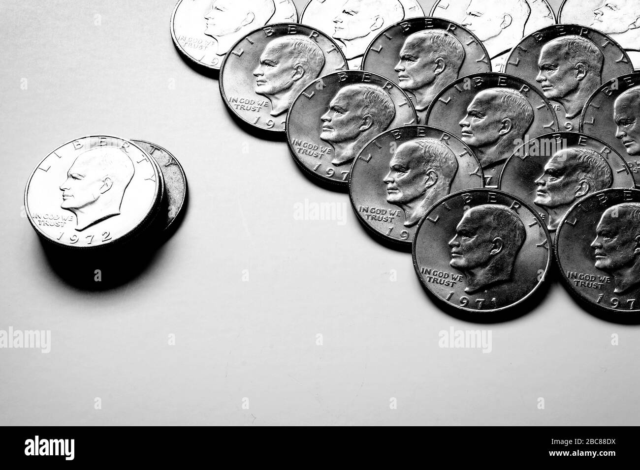 American collectible coins Black and White Stock Photos & Images - Alamy