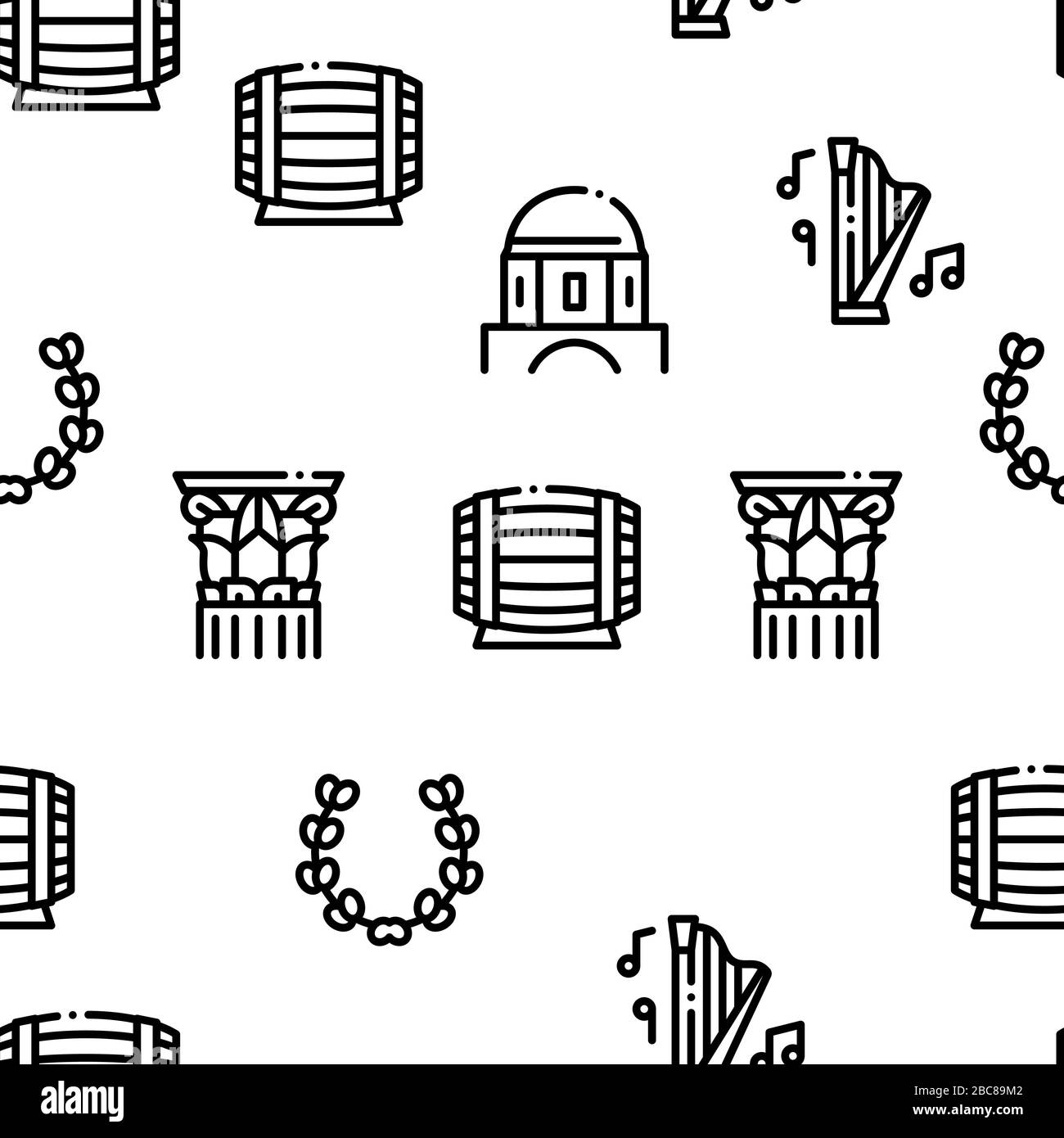 Greece Country History Seamless Pattern Vector Stock Vector Image & Art ...