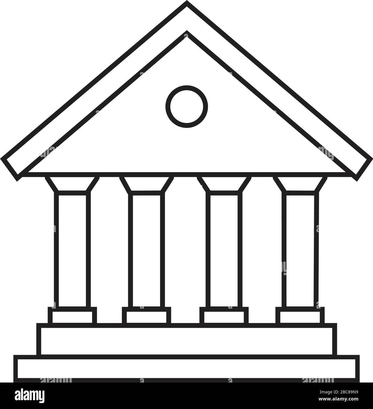 bank icon line courthouse, library, government city hall, vector  illustration banking icon Stock Vector Image & Art - Alamy