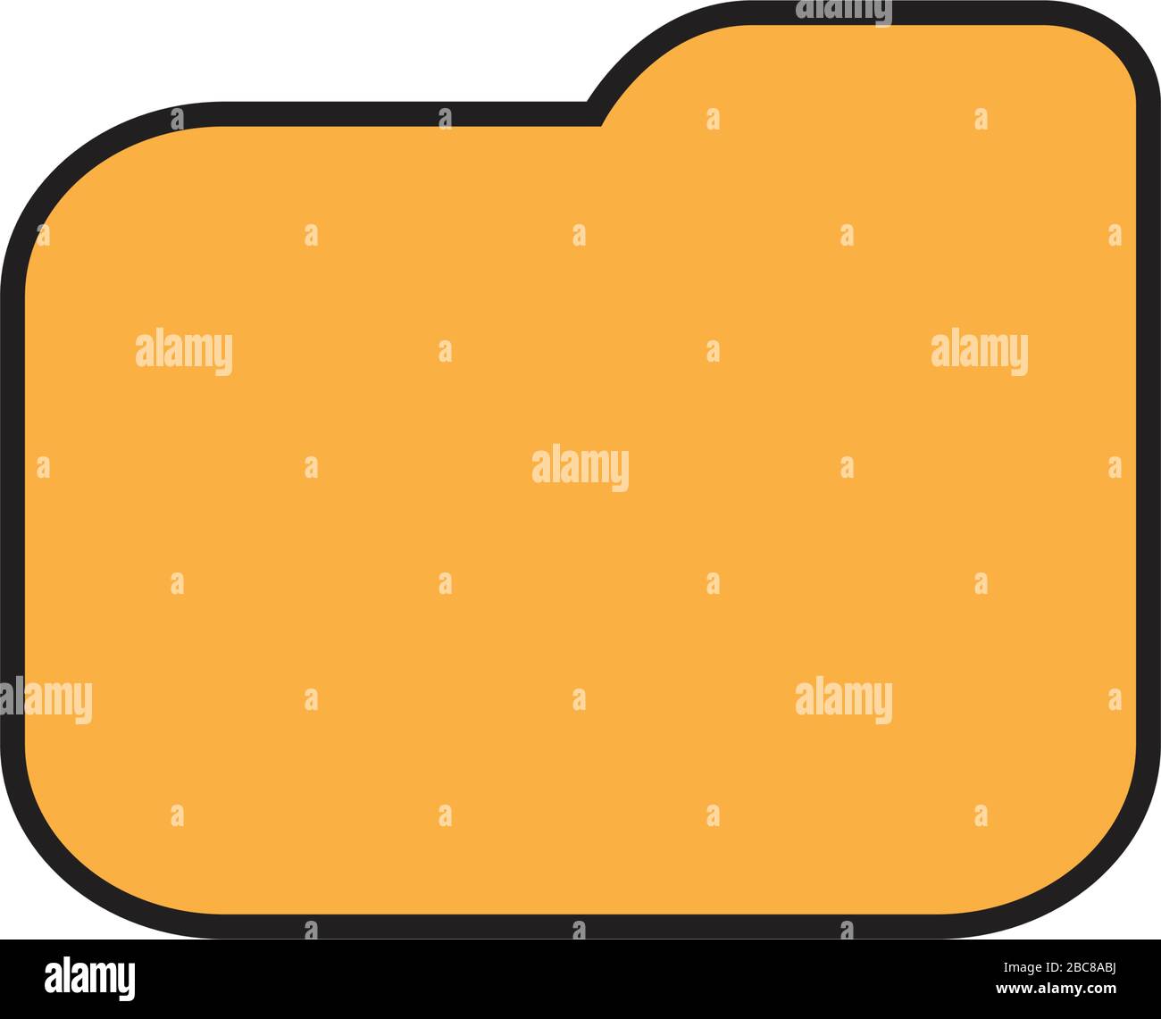 Folder icon flat isolated on white background for web site design Stock Vector