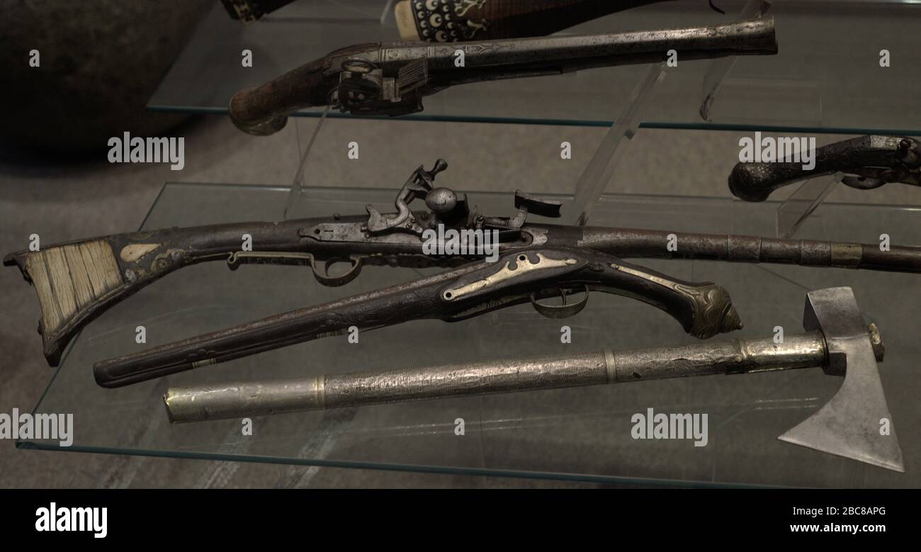 Ottoman Empire. Turkish weapons. 16th century. Musket (Tufek), pistol