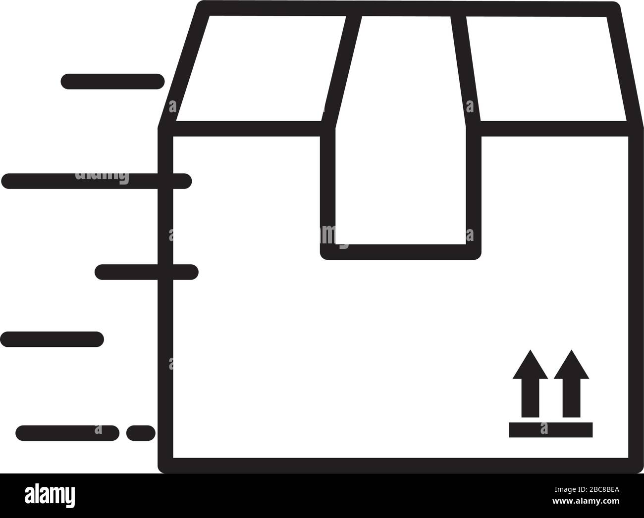 Delivery box and gps mark line style icon vector design Stock Vector ...