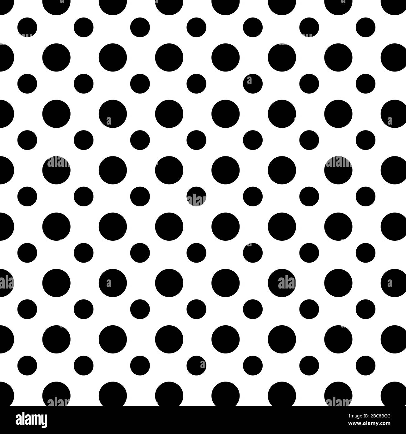 Black and white mixed size polka dots pattern background. Black circles are  different sizes on white background in 12x12 backdrops Stock Photo - Alamy