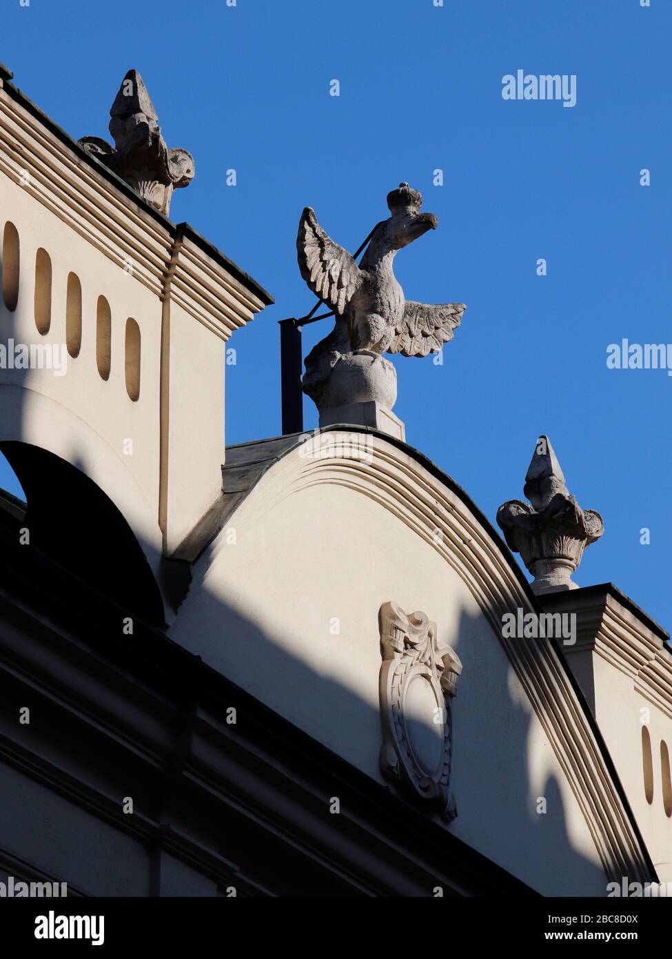 Detail of an egle on Kanonicza 4 street, Krakow, Lesser Poland Stock Photo