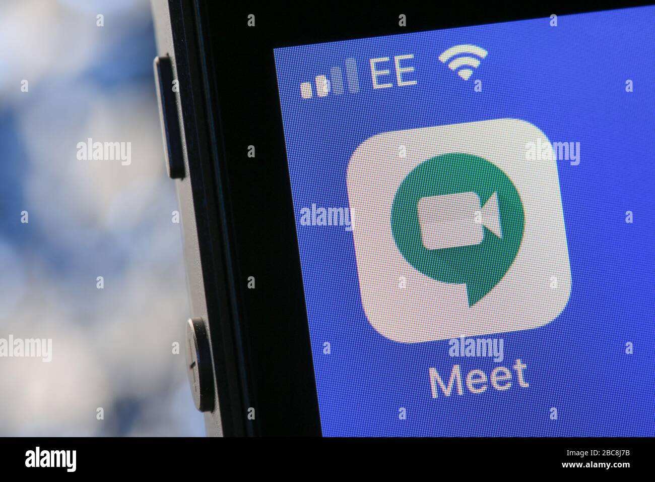 Google Meet App On An IPhone Stock Photo - Alamy