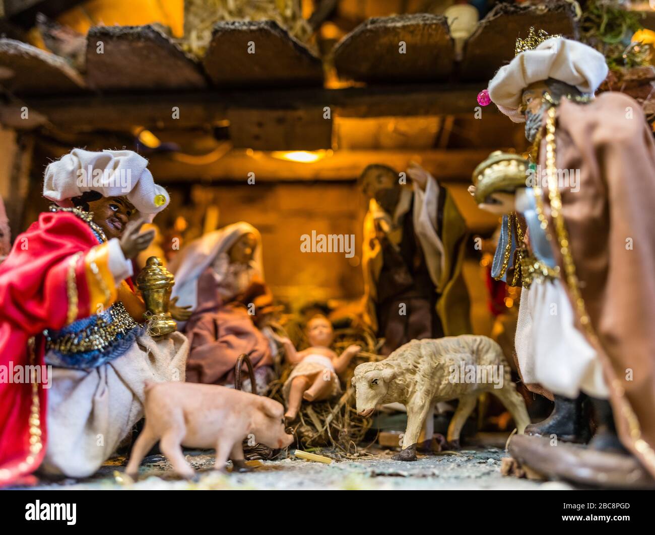Nativity scene in Naples Stock Photo Alamy