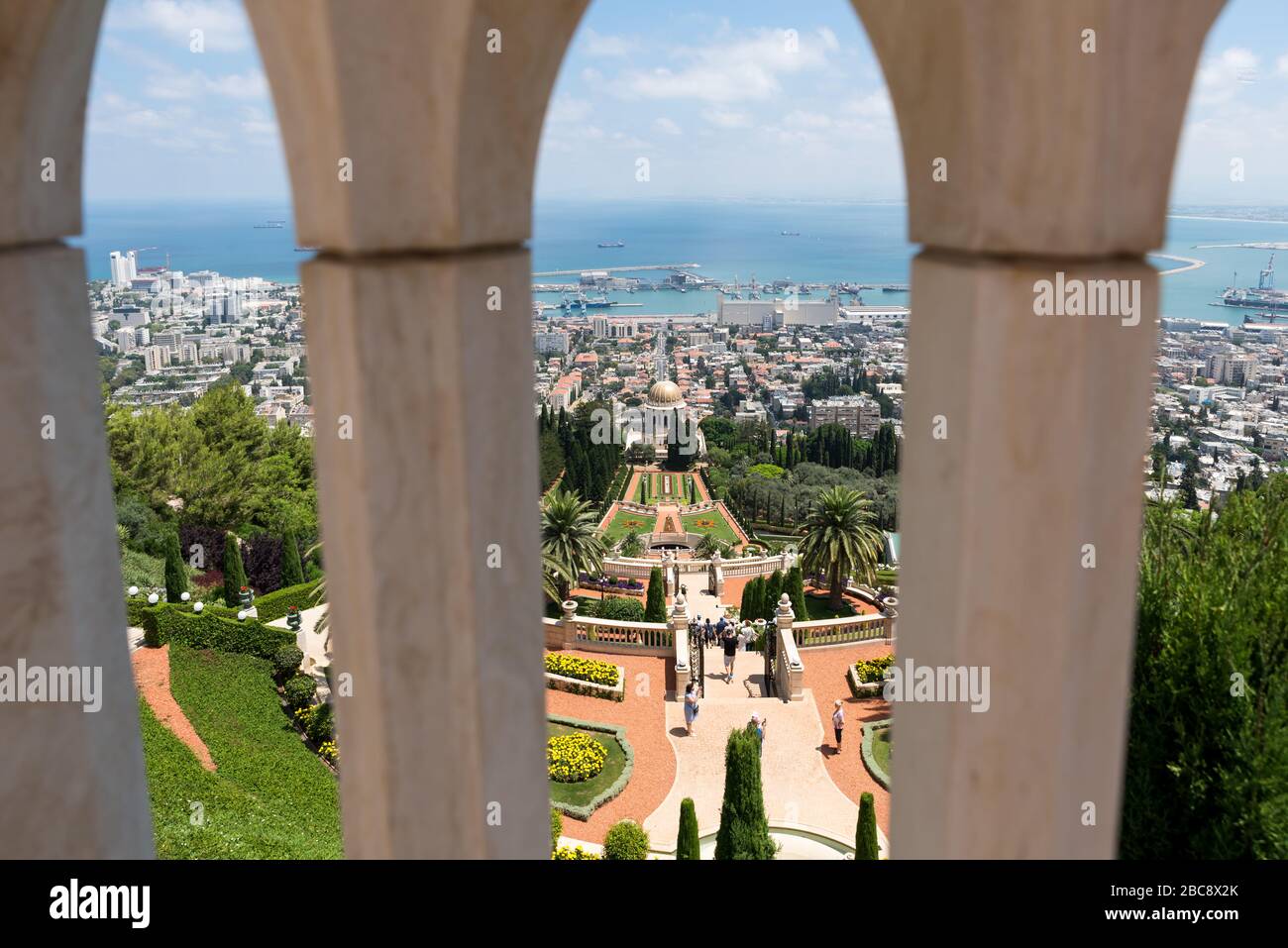 Bahai Gardens in Haifa, Israel Stock Photo