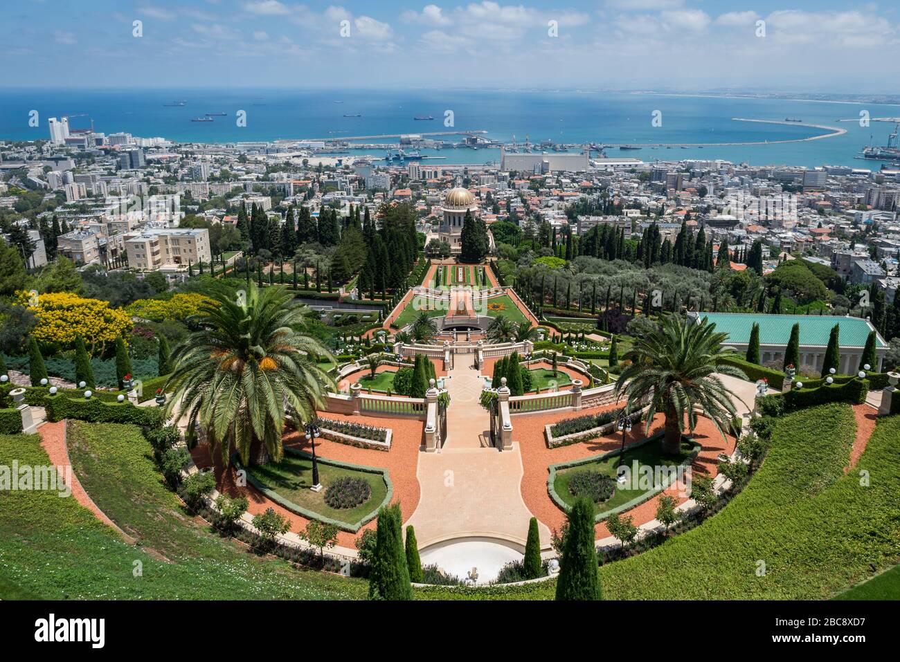 Bahai Gardens in Haifa, Israel Stock Photo