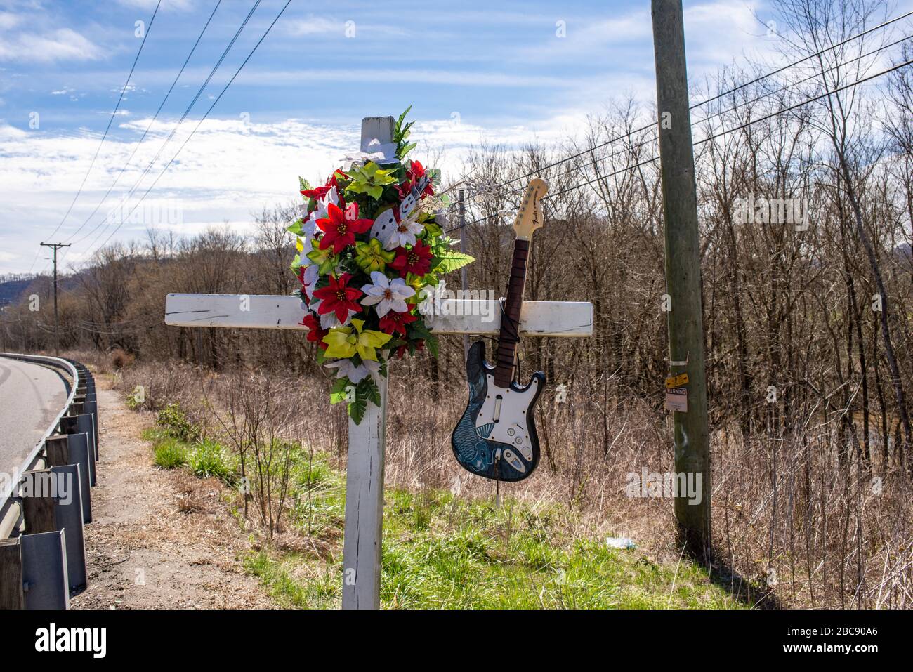 A variety of roadside memorials (aka roadside tributes) can be found on
