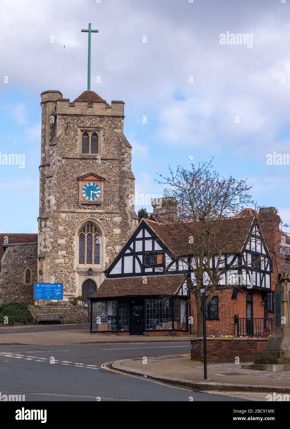 Pinner Parish Church in the High Street, Pinner, Middlesex UK, with