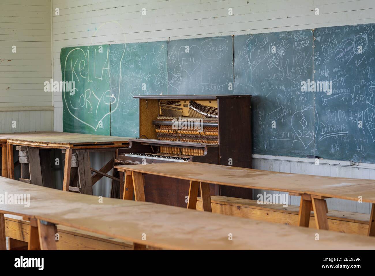 Old School House circa 1800s Stock Photo
