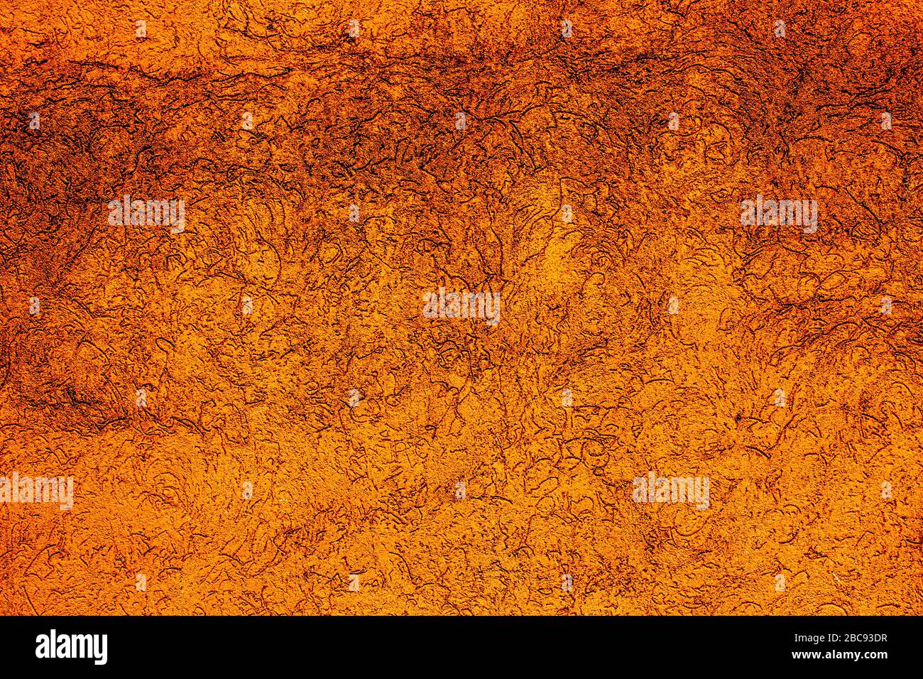 Copper colored wall texture background with textures of different