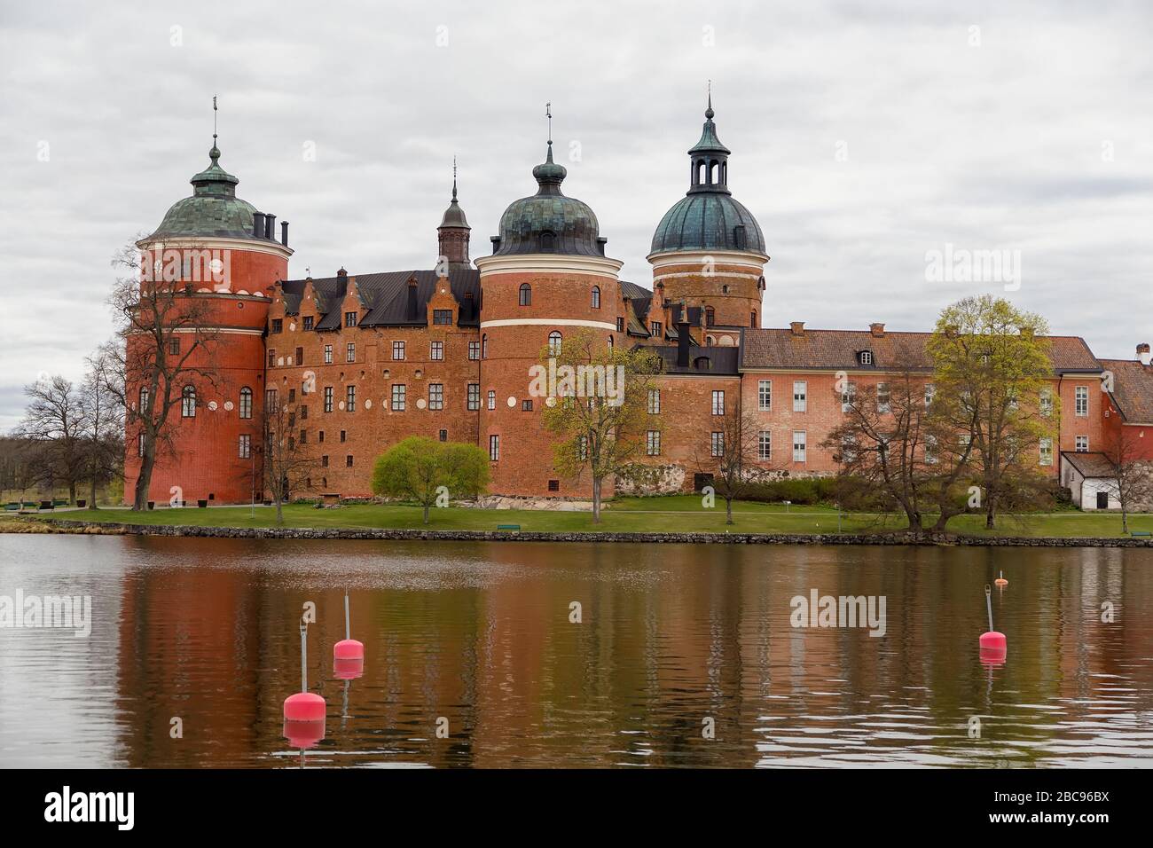 Gripsholm Castle in the town of Mariefred on Lake Mälaren. Sweden Stock Photo