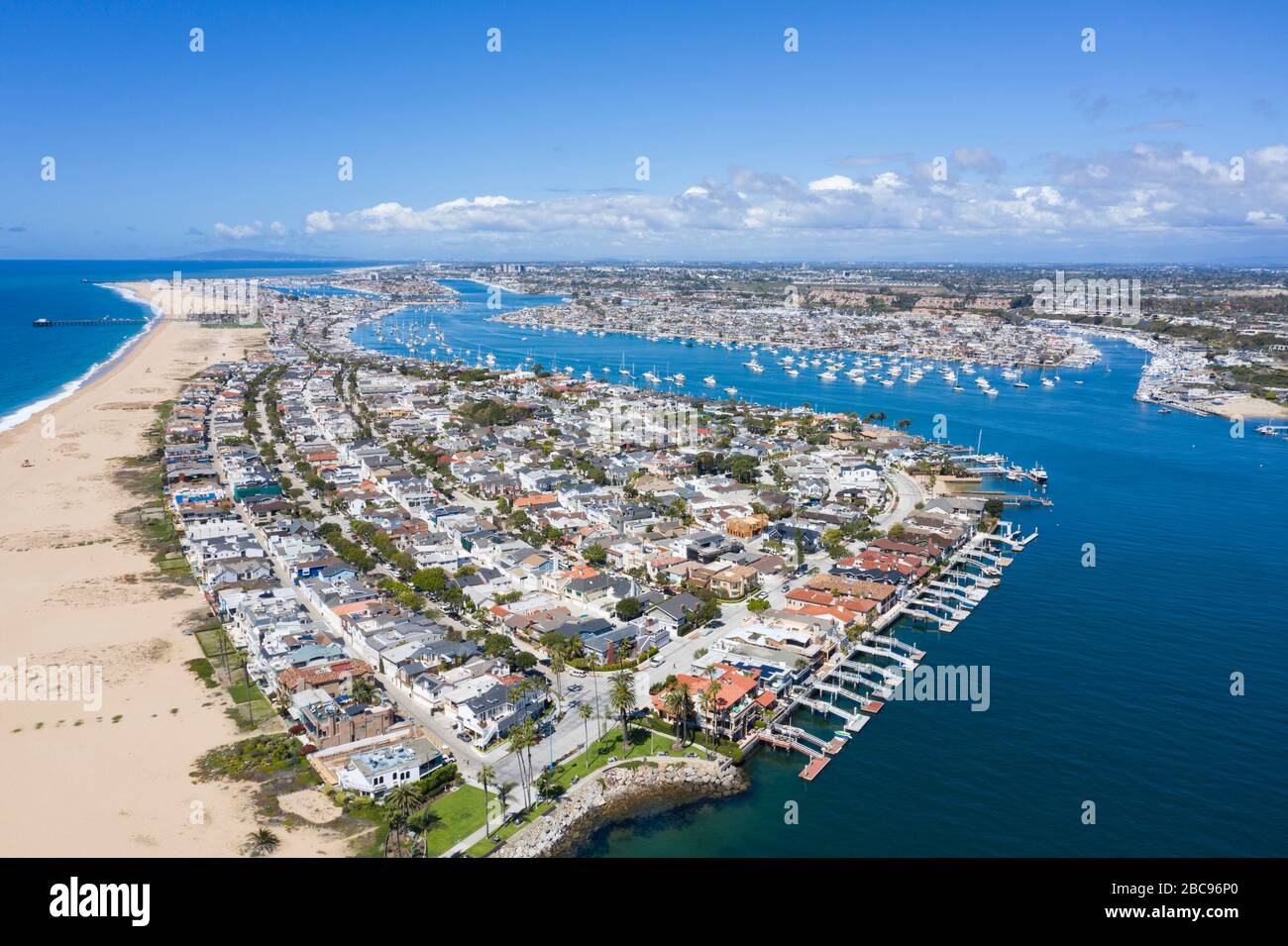 Newport Beach Harbor Stock Photo Alamy