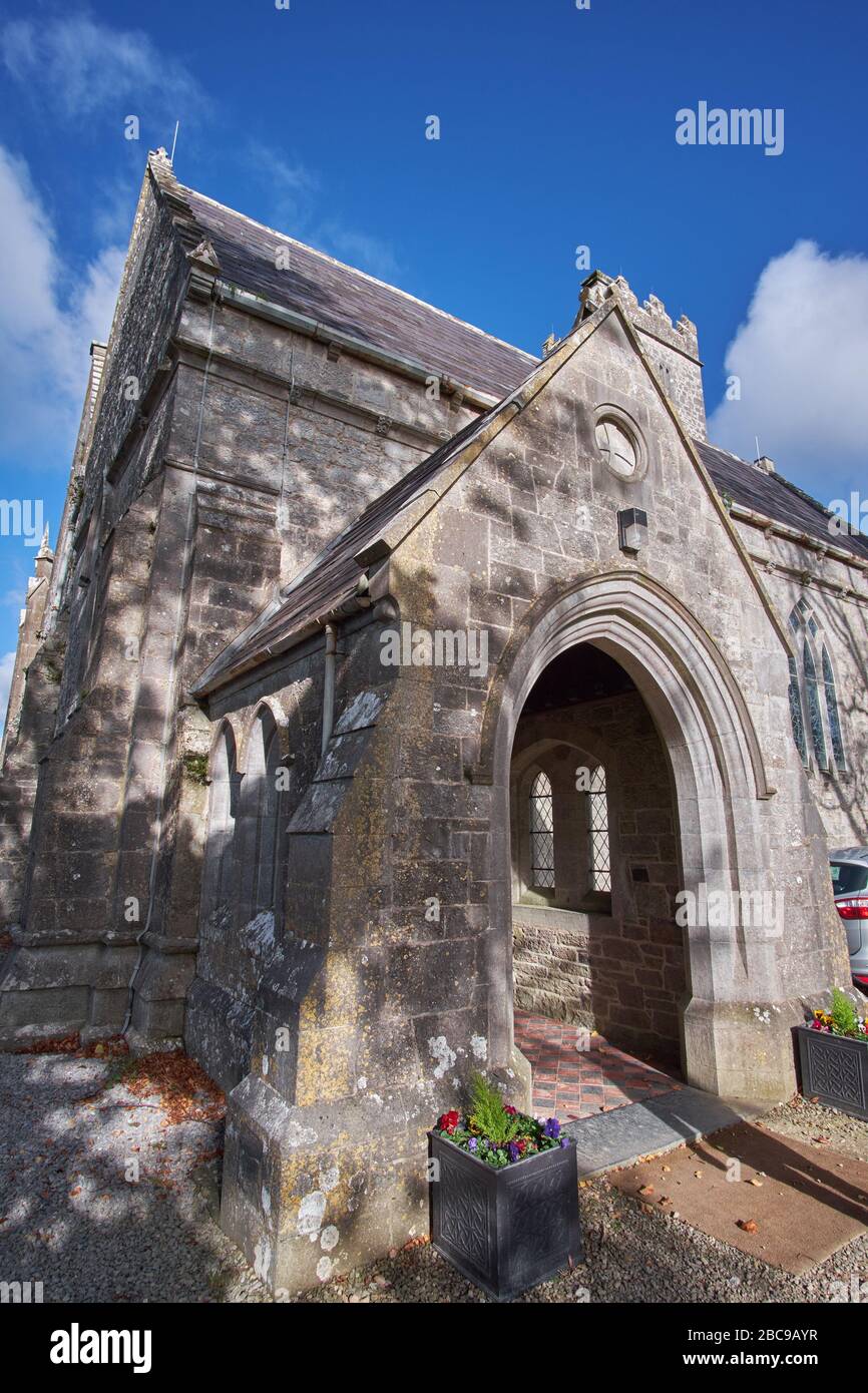 Gortaganniv, Gortaganniff, Co. Clare, Ireland - 10/26/2018: Old Augustinian Friary East of Adare, Ireland. Entrance to church. Stock Photo