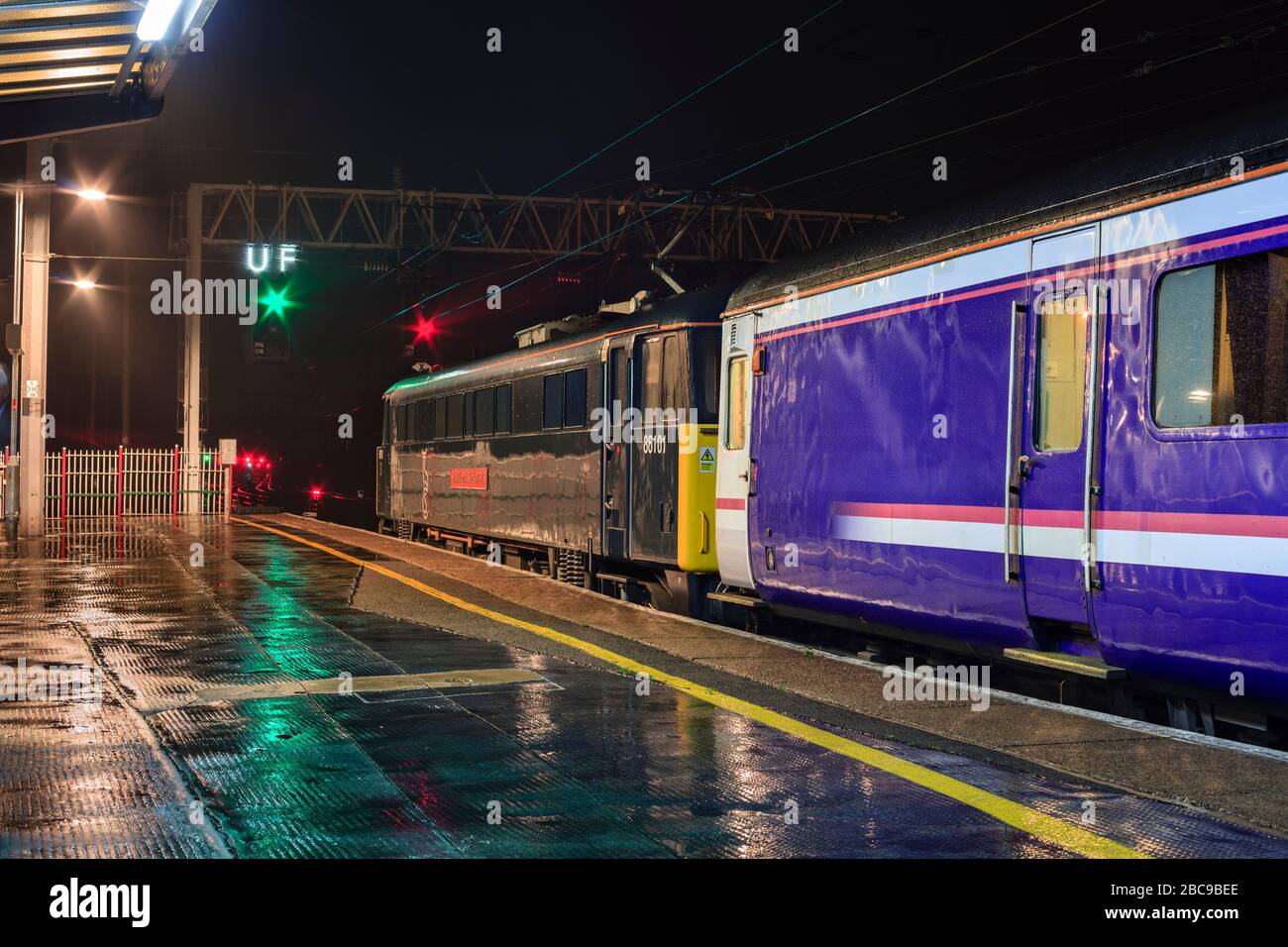 AC group class 86 electric 86101 at Preston with