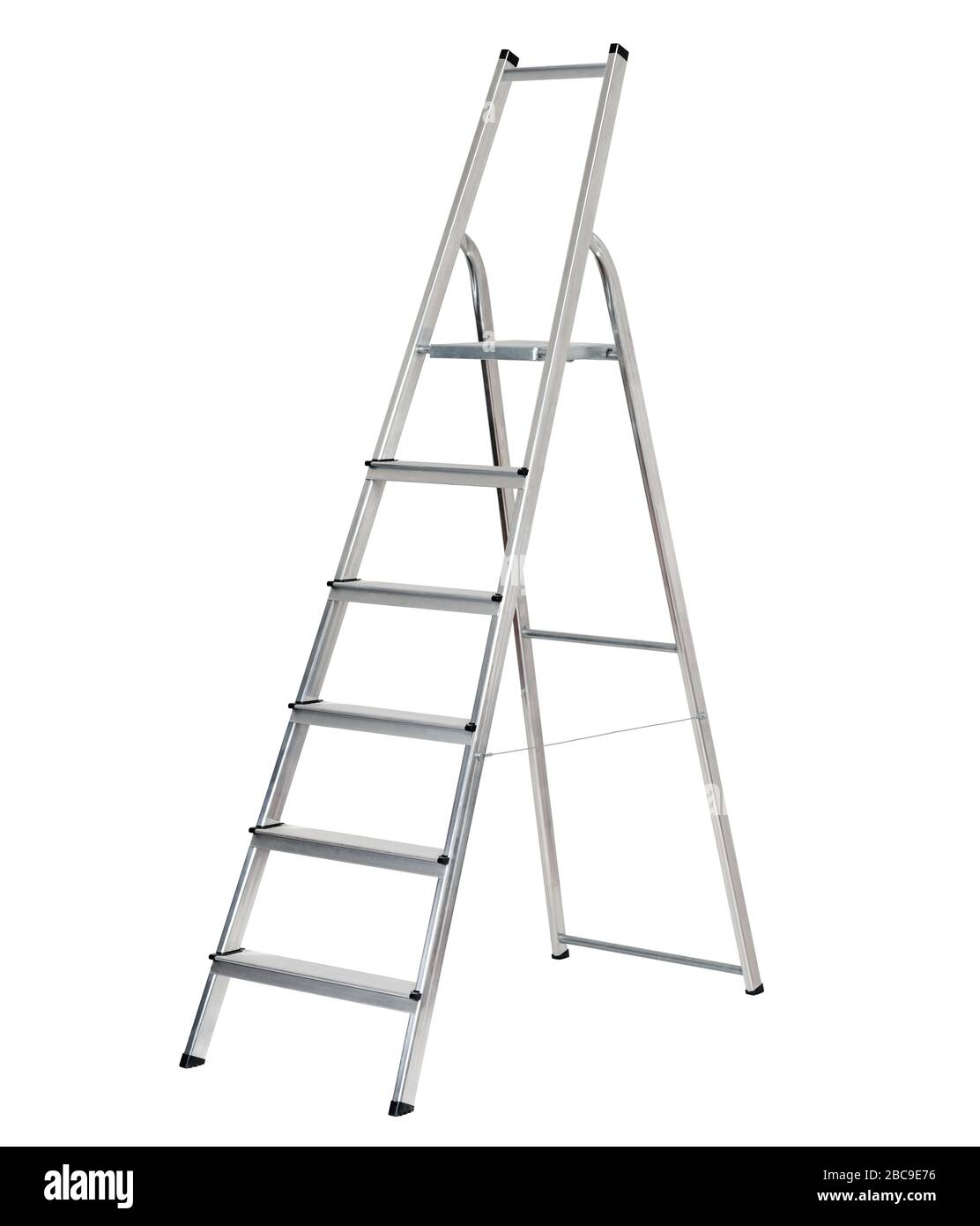 Aluminium folding step ladder Stock Photo