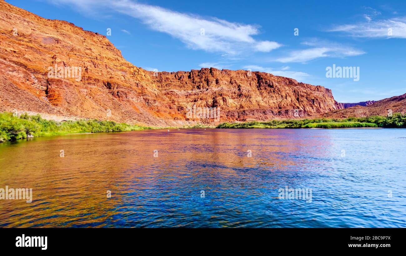 The Colorado River at Paria Beach near Lees Ferry in Marble Canyon, Arizona, United States Stock Photo