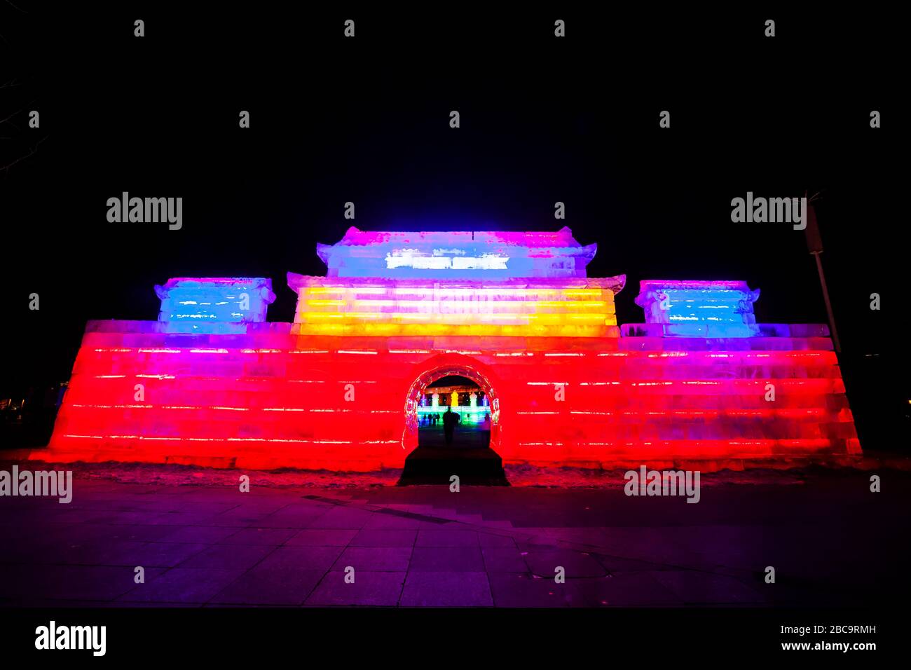 The ice sculptures at night Stock Photo - Alamy