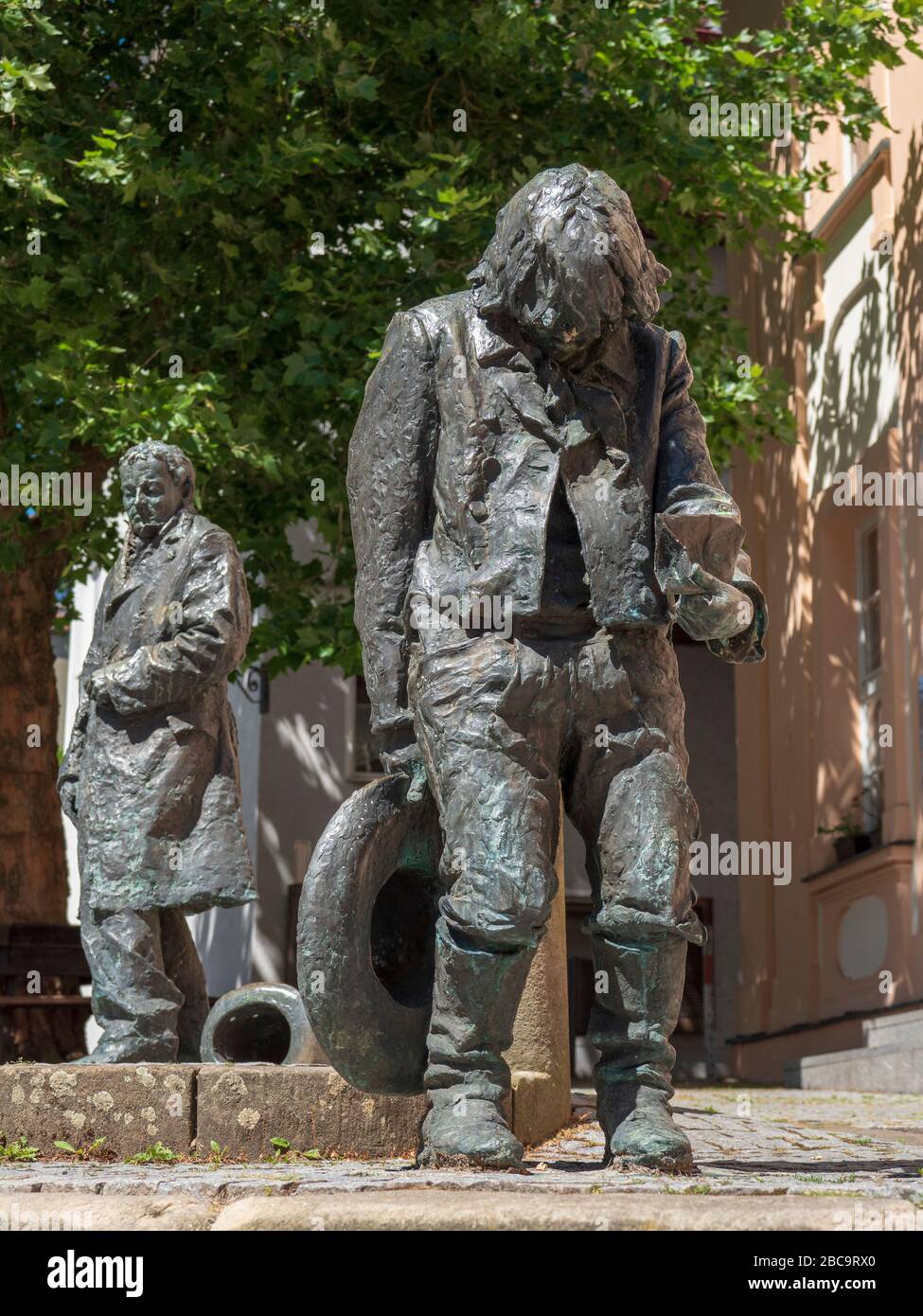 Kaspar Hauser Monument, Ansbach, Middle Franconia, Franconia, Bavaria, Germany Stock Photo