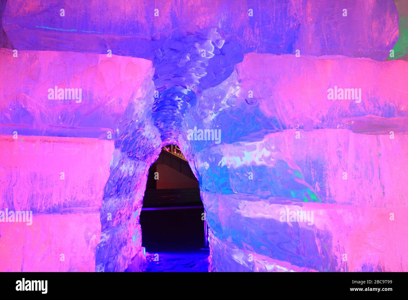 The ice sculptures at night Stock Photo - Alamy