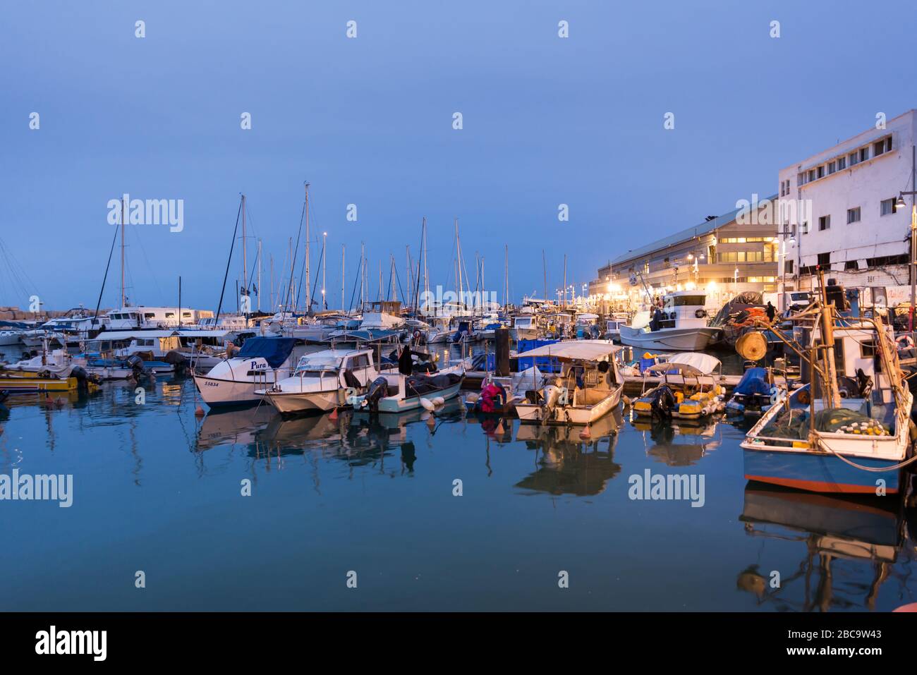 Jaffa port view, Israel Stock Photo