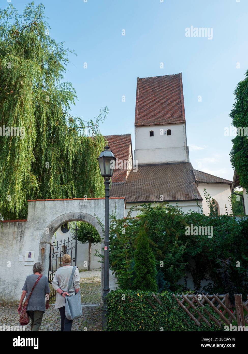 Pappenheim, Romanesque Galluskirche 9th century, Franconia, Bavaria, Germany Stock Photo