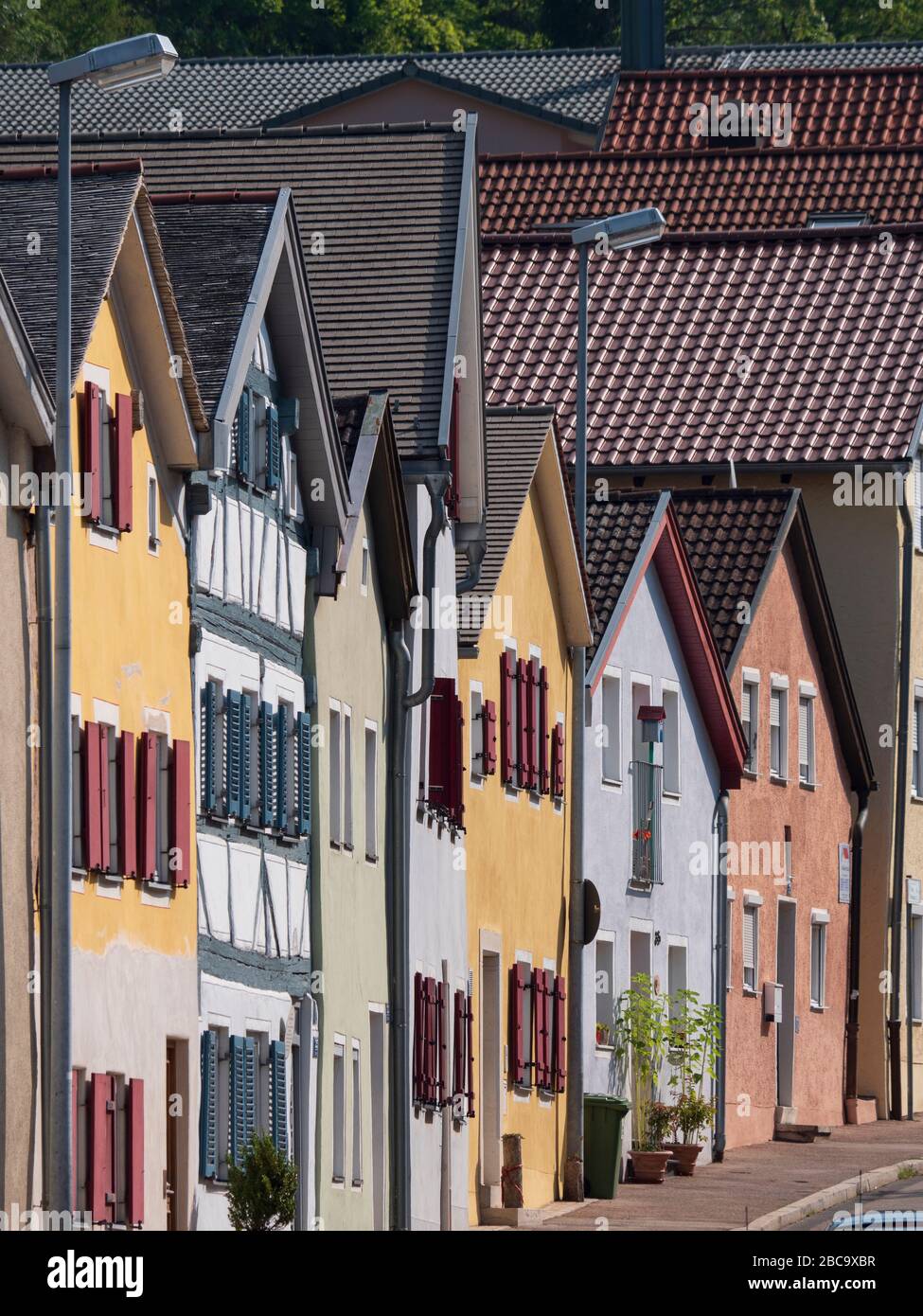 Eichstatt, old town, Jura houses, Altmuehltal, Bavaria, Germany Stock Photo