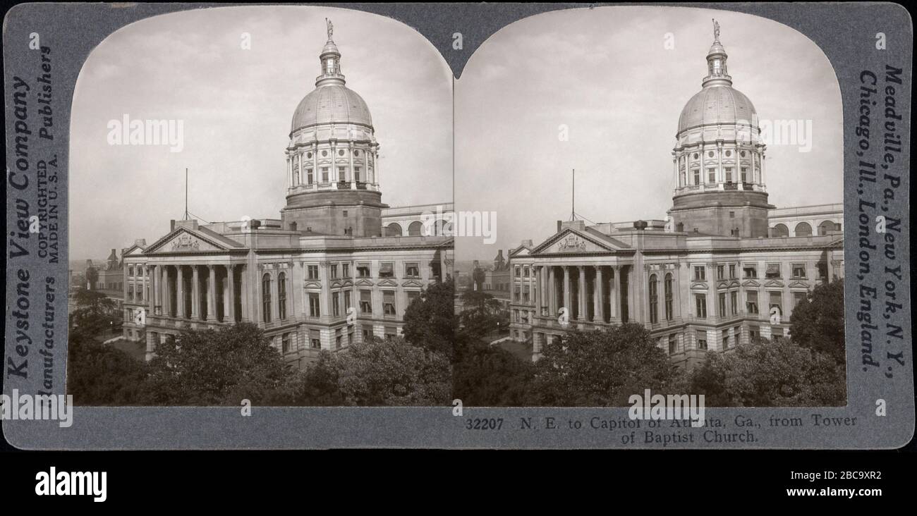 Capitol Building, Atlanta, Georgia, USA, Keystone View Company, 1929 Stock Photo