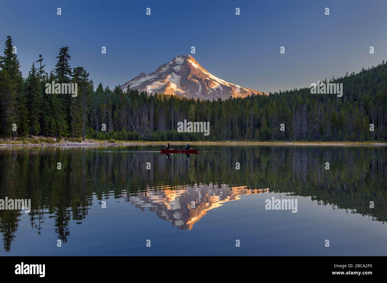 Mount Hood from Frog Lake, Oregon USA Stock Photo