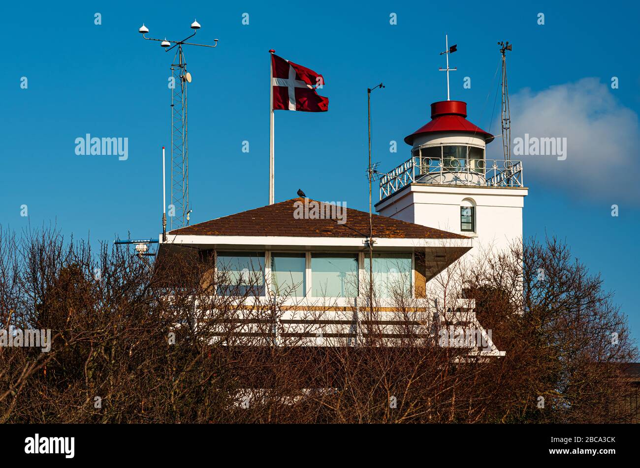 Hammer Odde Lighthouse, Bornholm Island Stock Photo
