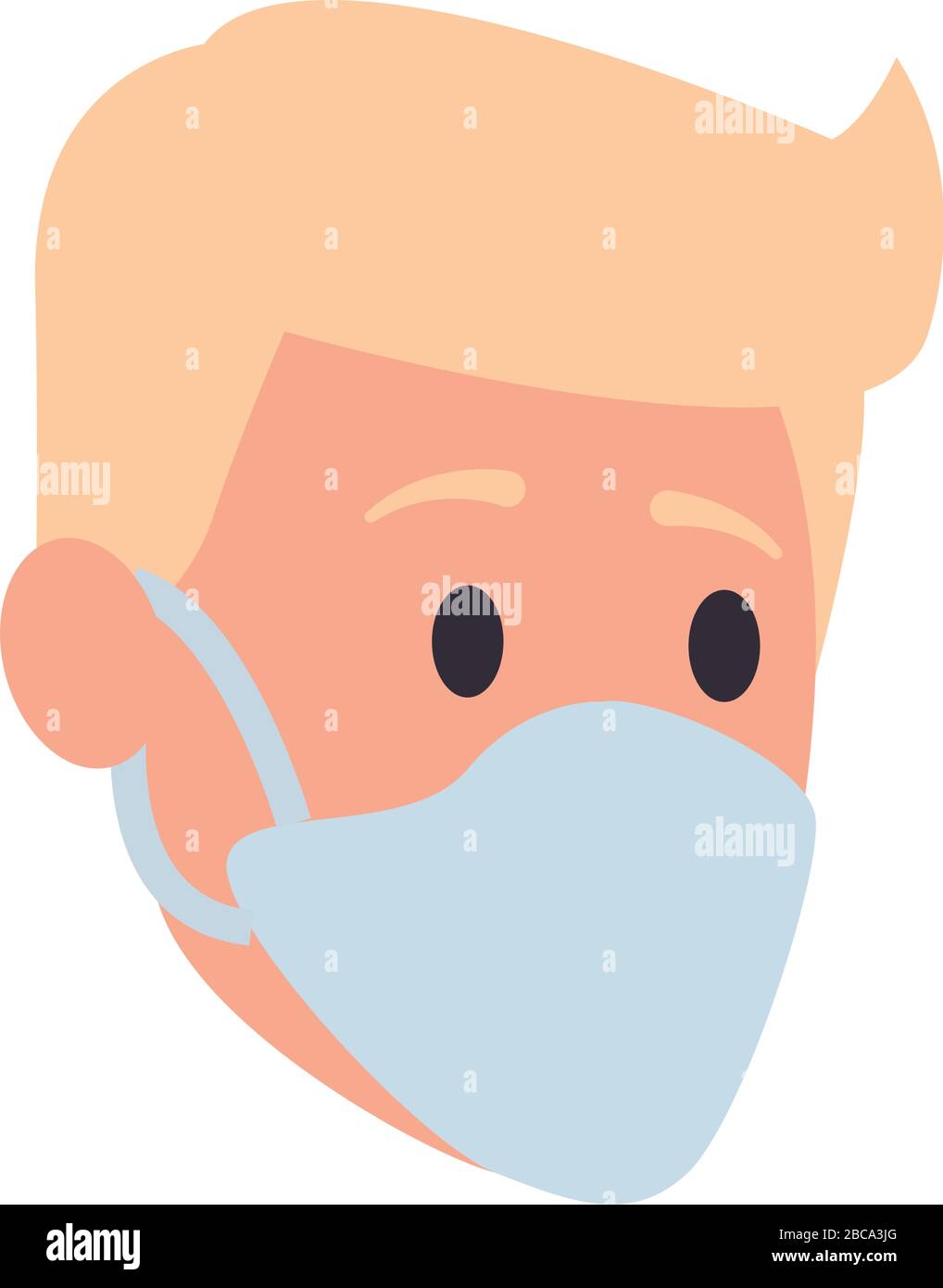 head man using face mask character Stock Vector Image & Art - Alamy