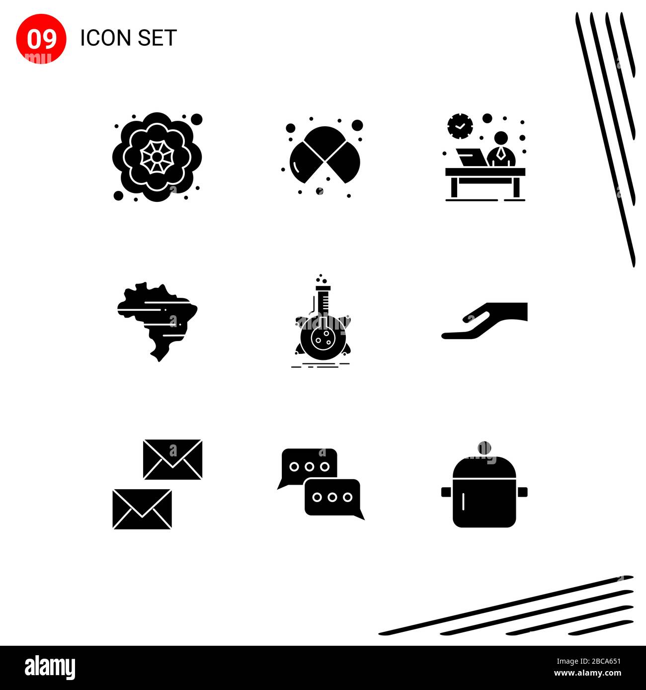 pack of 9 modern solid glyphs signs and symbols for web print media such as laboratory country desk map reception editable vector design elements stock vector image art alamy alamy