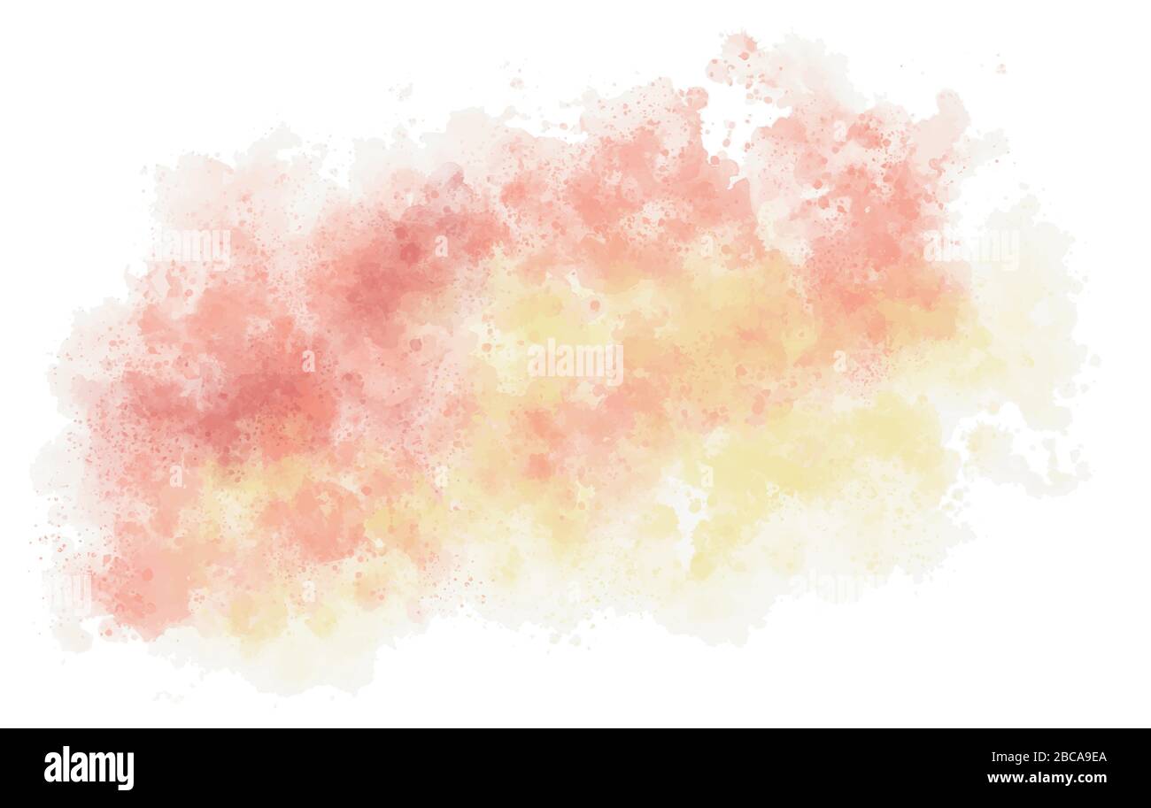 Watercolor splash isolated on white background. Orange, red and yellow mix  of paint. Blob on paper. Vector illustration. Powder explosion. Ethereal  Stock Vector Image & Art - Alamy