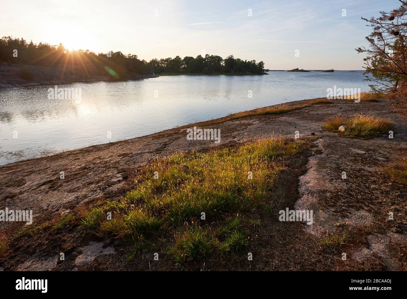 Traditional red cottages on Harstena Island