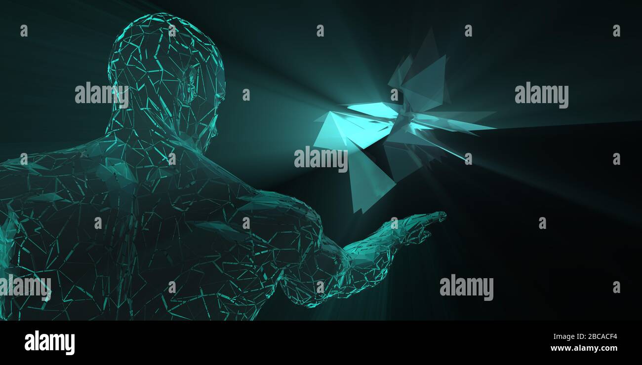 Drug Discovery Services and Virtual Reality Technology Concept Stock