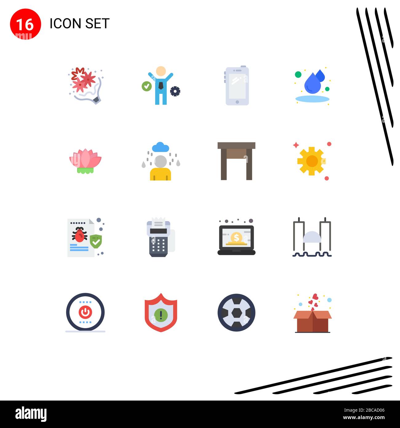 16 Creative Icons Modern Signs and Symbols of china, water, phone, humid, samsung Editable Pack of Creative Vector Design Elements Stock Vector