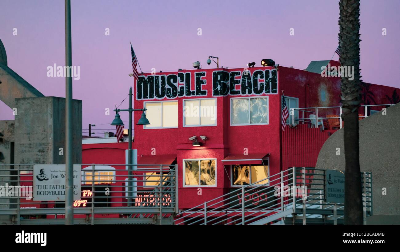 Muscle Beach exercise Gym created by the body Builder, Joe Weider. in