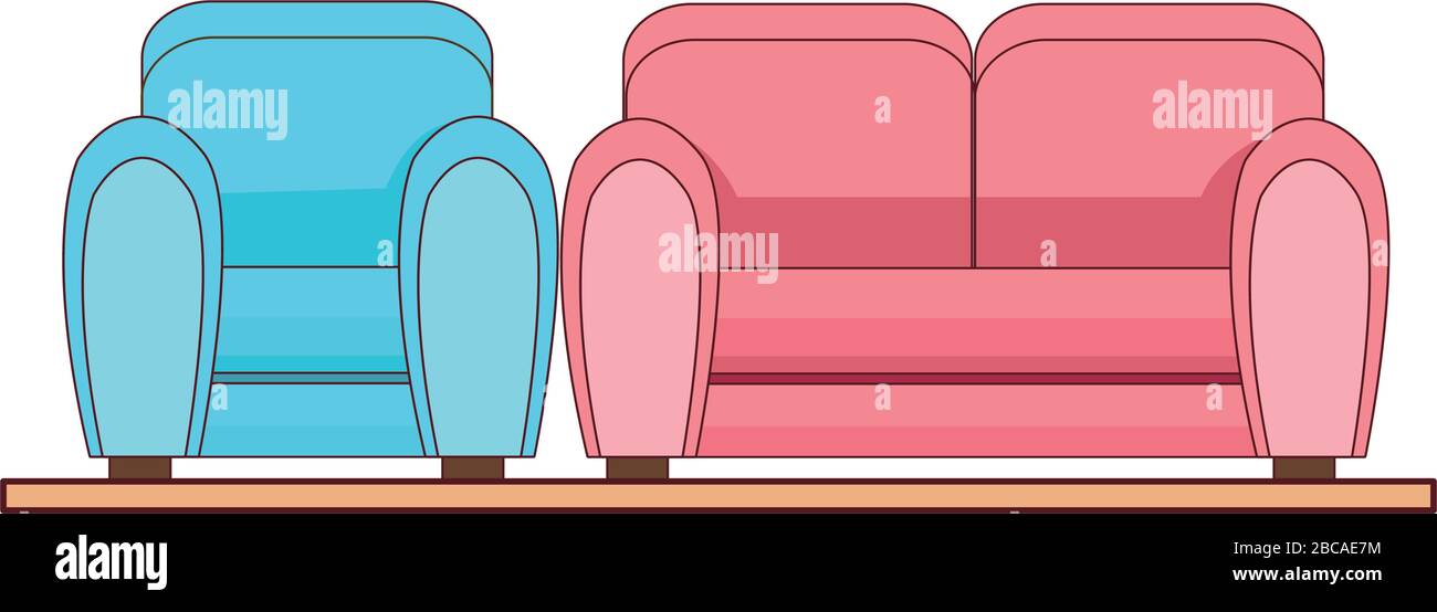 Sofas chairs and furniture Stock Vector Images - Alamy