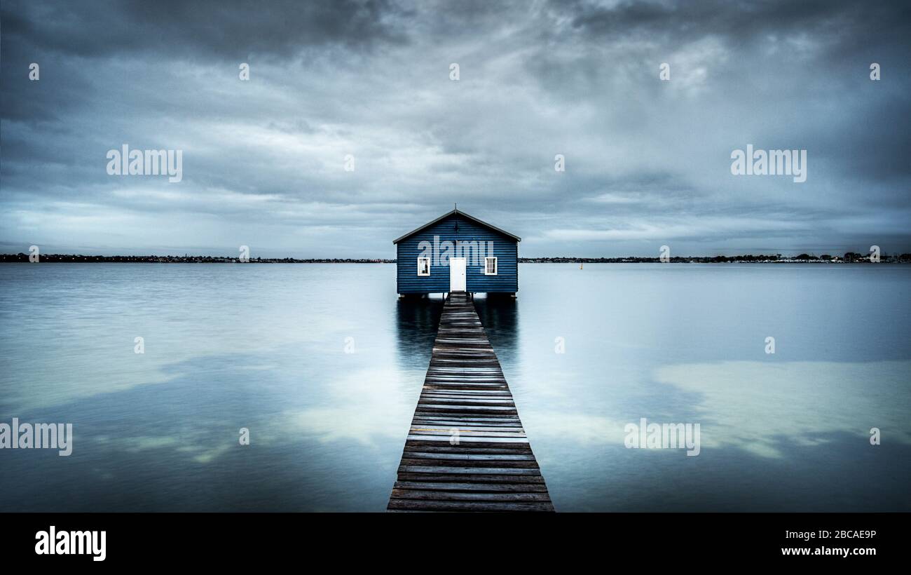 Crawley Edge Boatshed, an iconic landmark in Perth, Western Australia Stock Photo