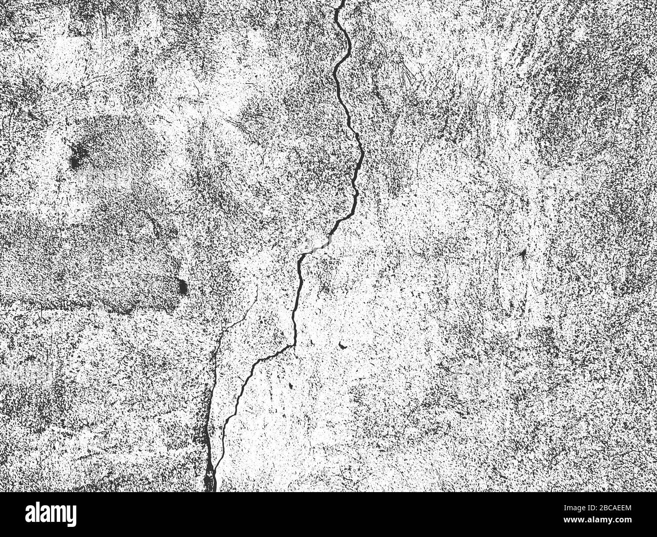 Distress grunge vector textures of concrete. Black and white background
