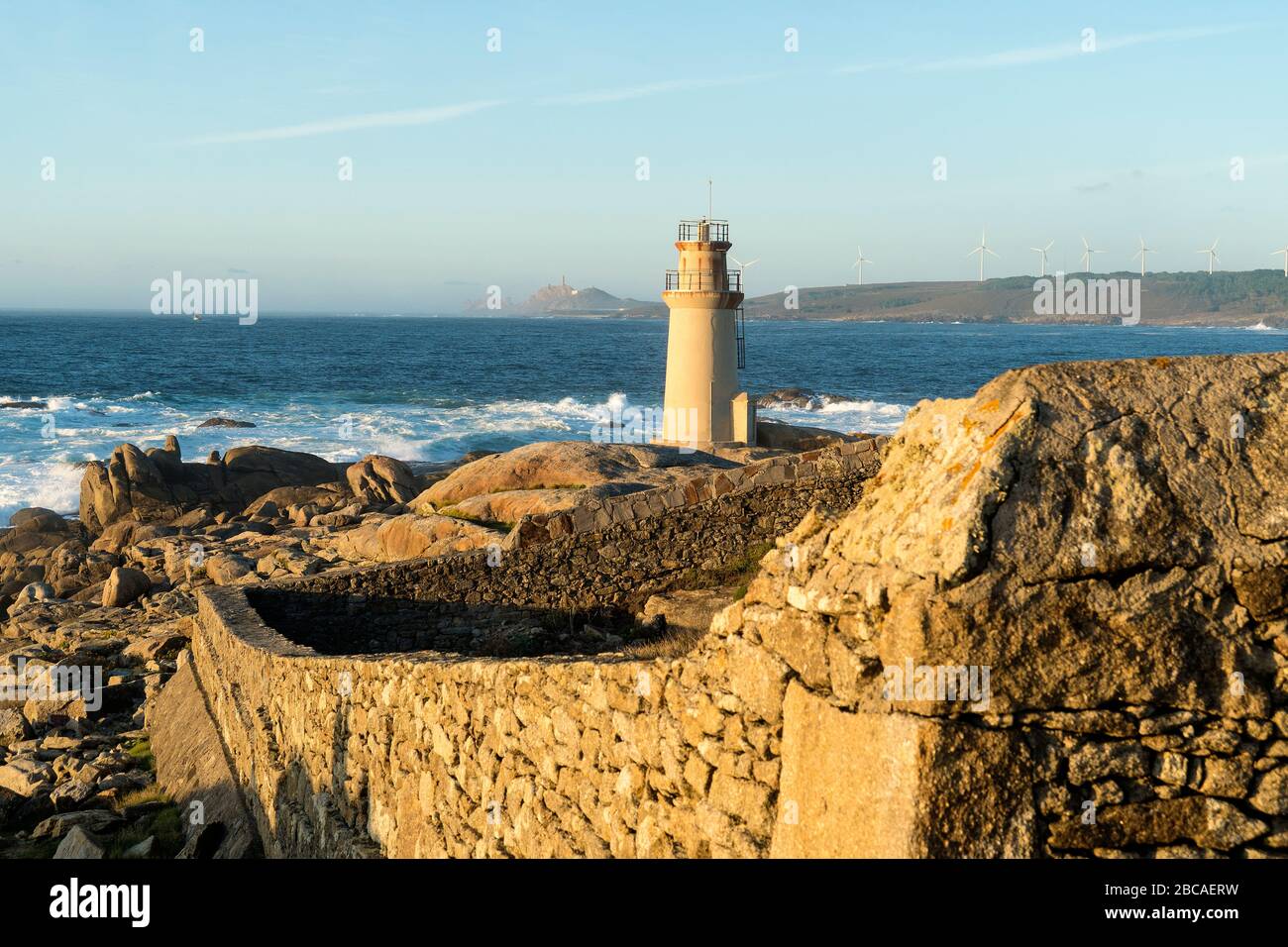 Spain, north coast, Galicia, Costa da Morte, Muxia, Faro de Muxia Stock Photo
