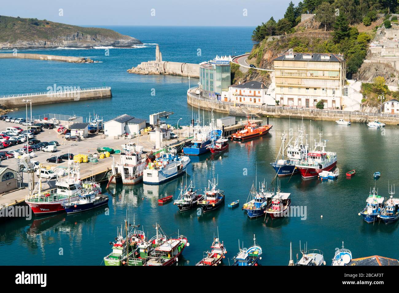 Spain, north coast, Asturias, Luarca, fishing port Stock Photo