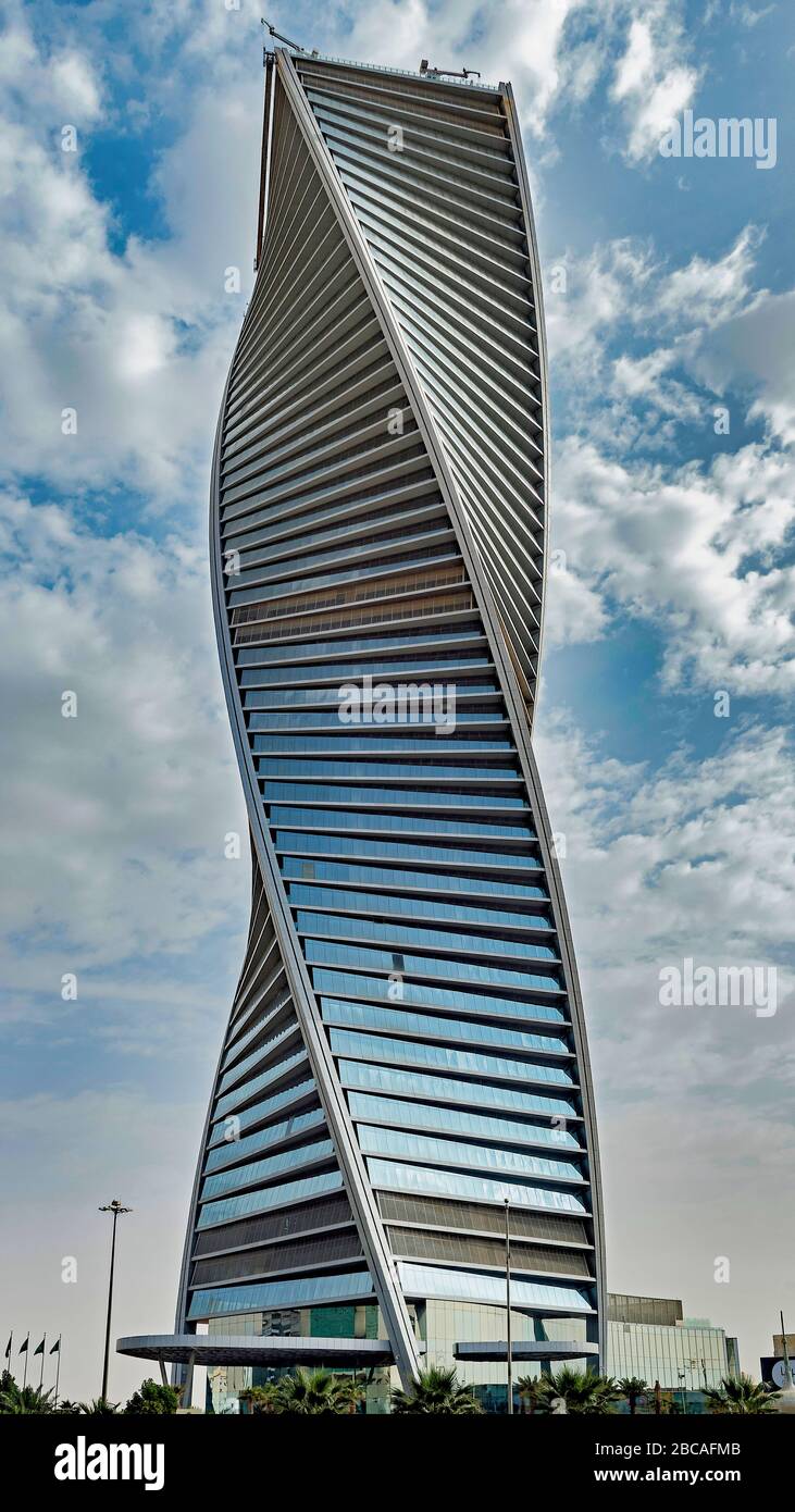 Twisted Tower building in Riyadh Stock Photo