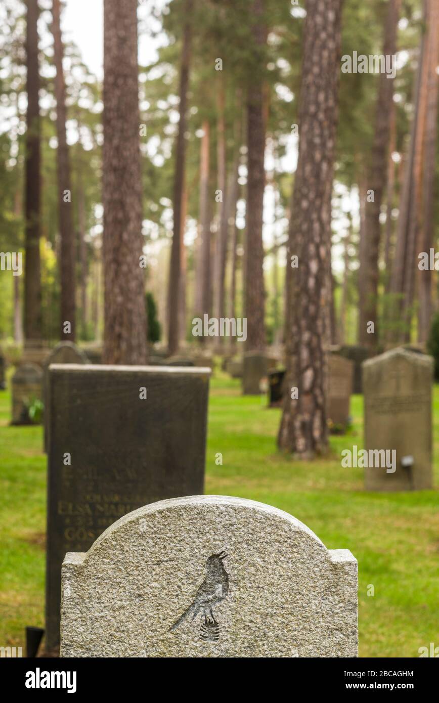 Sweden, Stockholm, Skogskyrkogarden Cemetery, details Stock Photo