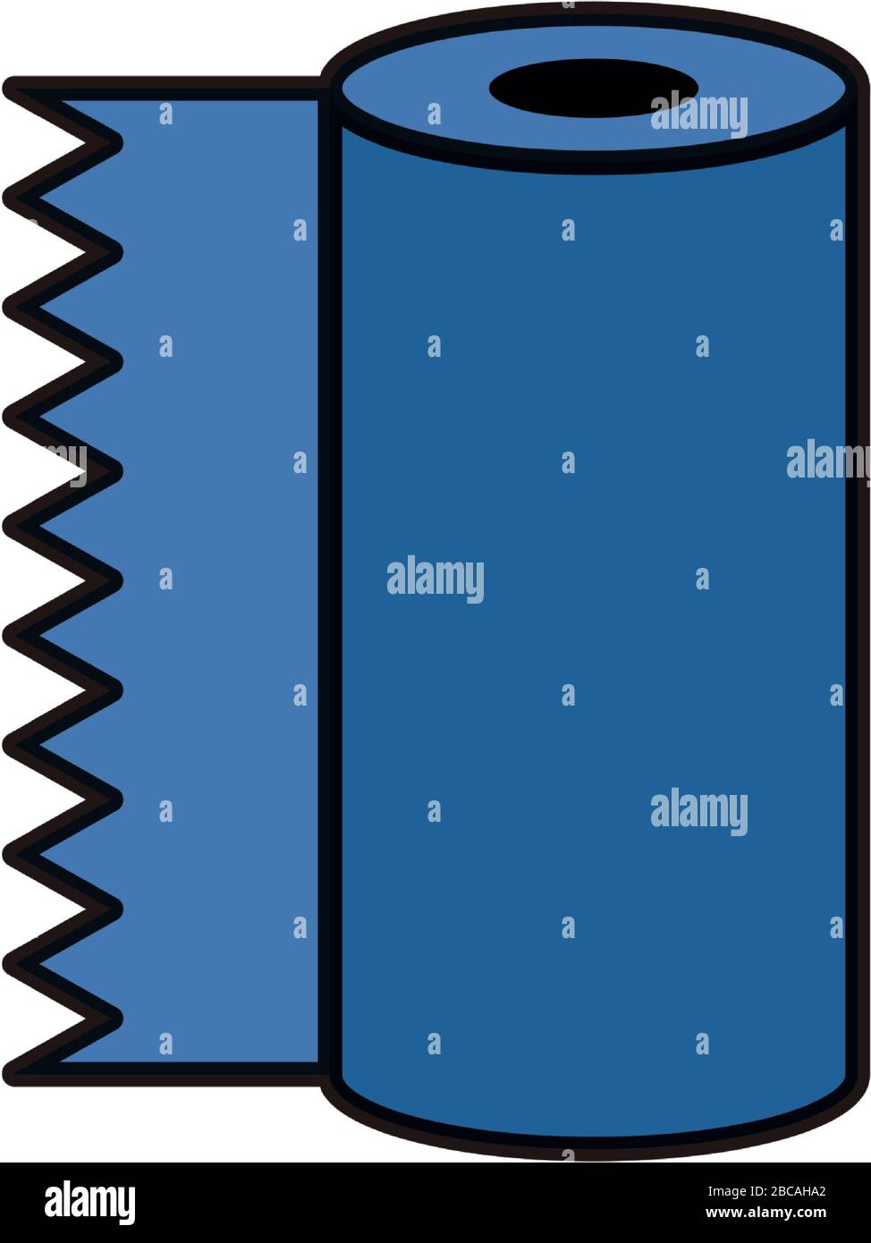 absorbent towels roll flat style icon Stock Vector