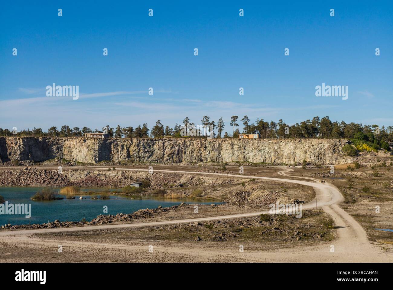 Sweden, Gotland Island, Bungenas, former chalk mine and military base